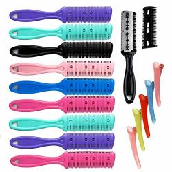 Hair Cutter Comb Double Side Haircut Scissors Hair Cutting Comb With Stainless Steel Blade Hair Shaper Razor For Both Long And Short Hair. POLYCHROME10