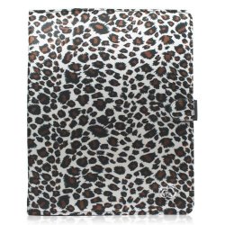 Kroo Grey Leopard Print Melrose Canvas Case For Apple Ipad 2