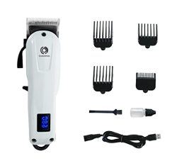Commhub Professional Cordless Hair Clipper For Men Professional Hair Cutting Kit Hair Trimmer With Self-sharpening Blade With Rechargeable Lithium-ion Battery And LED Display