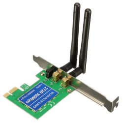 Wifi Wireless 300mbps Pci Card Pci-e Express Adapter 802.11 N b g With 2 Antenna