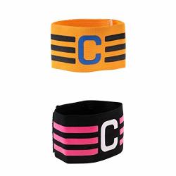2Pieces Football Soccer Captain Armband Anti-drop Sports Leader Band for Adult 