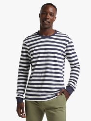 Men&apos S Navy & White Striped Long-sleeve T-Shirt