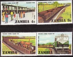 Zambia 1976 Opening Of Tanzania-zambia Railway Unmounted Mint Complete Set SG253-6