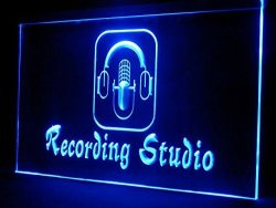 140047 Studio Recording Open On Air Headphone Live Display LED Light Sign 