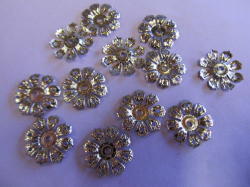 Nickel Metal Flowers 10pc-cheap Courier Delivery
