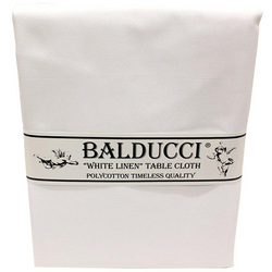 Balducci 8-Seater White Square Basic Tablecloth