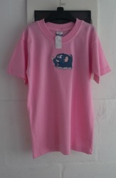 Pink T-shirt Machine Embroidered