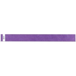1 Inch Tyvek Tytan-band Wristbands - Strong Adhesive Closure Tear Resistant - Purple - 500 Pieces Per Box