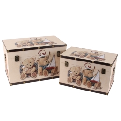 Juliana Luggage Set 2 Boxes - Teddy Bears