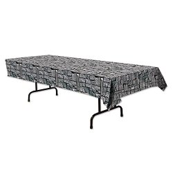 Beistle Stone Wall Tablecover 54 By 108-inch Multicolor