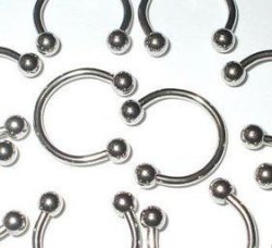 Stainless Steel 18G Ball Hoop Ring Body Piercing Single