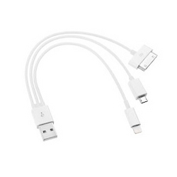 Tangled 3 In 1 Cable For iPhone iPad Blackberry & Samsung