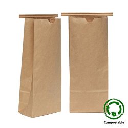 Awepackage 1 Lb 16 Oz Compostable Kraft Paper Tin Tie Bag 50 Pack