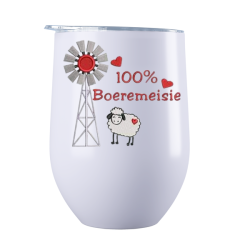 Boeremeisie - Stainless Steel Double Wall Coffee Or Wine Tumbler