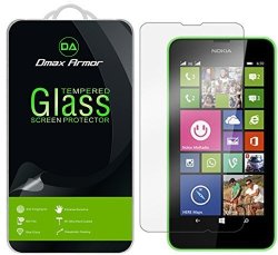 Nokia Lumia 635 630 Glass Screen Protector Dmax Armor Tempered Glass 0.3MM 9H Hardness Anti-scratch Anti-fingerprint Bubble Free Ultra-clear