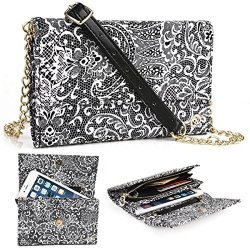 Timeless Black Paisley Weekender Crossbody Bag For Zte Grand X 3 5.5" Zte Zmax Pro Blade D6 S7 5.0 L2 L3 S6 Blade S6