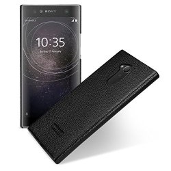Tetded Premium Leather Case For Sony Xperia XA2 Ultra H4213 H4233 Dual Sim Snap Cover Black