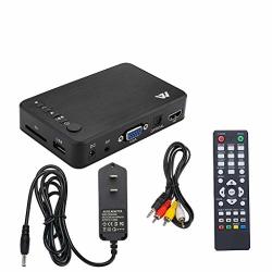 Digital Media Player Sacow MINI Full 1080P HD Multi Media Player Tv Box 3 Outputs Hdmi vga av USB & Sd Card