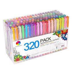 320 Pack Gel Pens Set Smart Color Art 160 Colors Gel Pen With 160 Refills For Adult Coloring Books Drawing Painting Writing