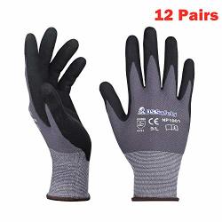 ACKTRA Ultra-Thin Polyurethane ( PU ) Coated Nylon WORK GLOVES 12