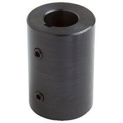 Climax Part RC-075-KW Mild Steel Black Oxide Plating Rigid Coupling 3 4 Inch Bore 1 1 2 Inch Od 2 Inch Length 5 16-18 X 3 8 Set Screw