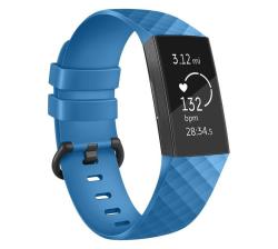 Fitbit Charge 3 4 Large Silicone Strap-blue