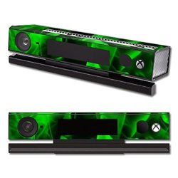 Mightyskins Protective Vinyl Skin Decal Cover For Microsoft Xbox One Kinect Wrap Sticker Skins Green Flames