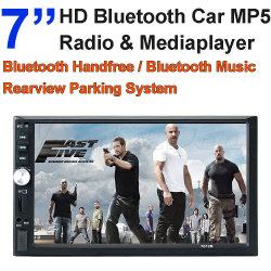 2 Din 7 Inch Car Mp5 Mp3 Multi-media Player Support 1080p Hd Video Bluetooth Music Hands-free