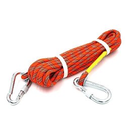 Static Rock Climbing Rope 20M Escape Rope Ice Climbing Equipment Fire Rescue Parachute Rope 32ft NIECOR 12MM Outdoor Climbing Rope 10M 30M 98ft 64ft 64ft Black, 20m