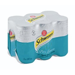 Schweppes - Dry Lemon Cans 6 X 200ML