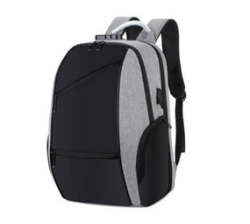 Travel Anti Theft Business Laptop Backpack Bag W USB Charging Port - Grey Black