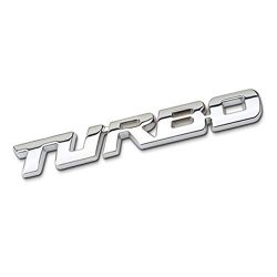Jdm Car Stickers And Decals Metal 3D Turbo Emblem Auto Accessories For Ford Focus 2 Bmw Opel Astra H Volkswagen - Color Name: Silver