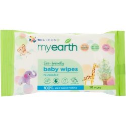 MyEarth Eco-friendly Flushable Baby Wipes 10 Wipes