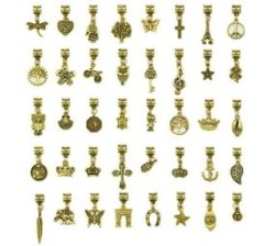 Fashion Craft 40 Piece Trendy Jewellery Making Pendant Charms - Value Pack