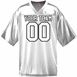 Custom Football Jersey With 2 Color Printing Designed Online In Adult Large In White