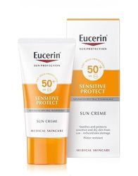 Eucerin Sun Cream Facial Sunscreen Soothes Sensitive And Dry Skin High Uva uvb Protection For Atopic Skin SPF50+ 50ML
