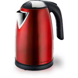 Russell Hobbs Metallic Red Kettle - 2500-3000W Metallic Red Body With Stainless Steel Accents 1.7L Large Capacity 360° Cordless Base For Left And Right-handed