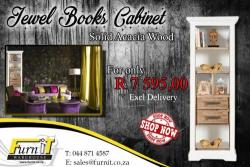 Jewel Books Cabinet - Solid Acacia Wood