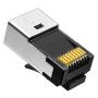 RJ45 65 Amphenol MP-6ARJ45SNNW-065 Cat6A FTP Patch Cable 650- MHz Shielded White