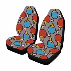 Interestprint Ping Pang Auto Seat Protector 2 Pack Entire Seat Protection Car Front Seat Cushion For Pets Running Gym
