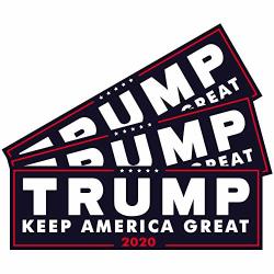 President 3PCS Donald Trump Keep America Great 2020 Election Patriotic Bumper Sticker Decal 9X3 Inch Car Auto Decal Conservative Republican Blue