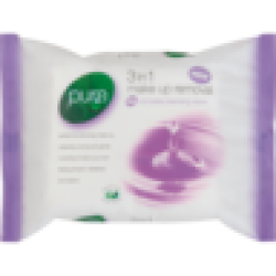Pure 3-IN-1 Make Up Removal Facial Wipes 25 Pack