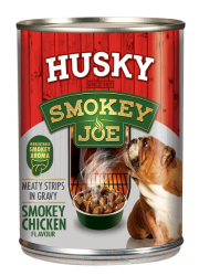 Husky Smokey Joe Meaty Strips Smokey Chicken 12 X 385G