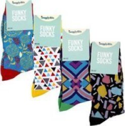 Socks Unisex Colour Patterns Asstd Pack Of 2