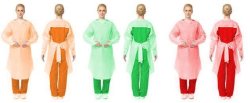 Disposable Plastic Gown With Sleeves White - At A Discount