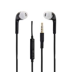 Black Audio In-ear Earphones In Silicone Ultra Comfort Noise Isolating With Volume Control And Microphone For Blackview A60 Pro