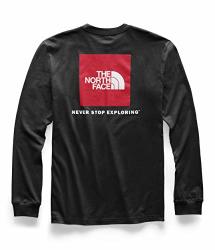 The North Face Men's Long Sleeve Red Box Tee Tnf Black S
