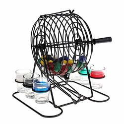 S Widen Electric Bingo Game Set With Cage 48 Bingo Balls Hand Drawn Lottery Machine Funny Drinking Game For Home Entertaining Bar Party