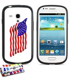 Muzzano F677436BLACK Retro Us Flag Soft Case With Stylus And Cleaning Cloth For Samsung Galaxy S3MINI
