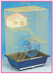 HAMSTER Cage 3 Tier With Wheel & House